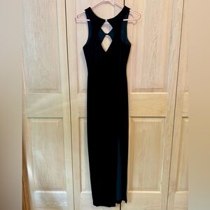 Vintage Faviana Black Velvet Gown